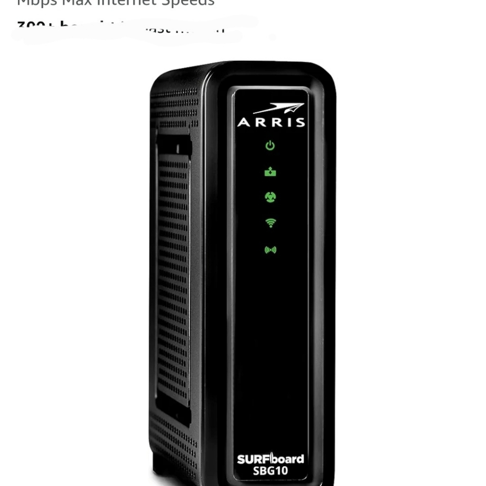 ARRIS SURFboard SBG10 Black Modem-Router Combo